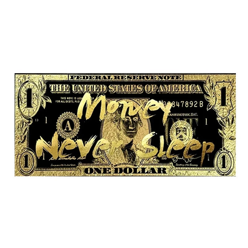 Modern Art Canvas Posters Burning Dollar Inspirational Poster  Prints 100 Dollars Pictures Living Room Wall Decoration Paintings Empire Shop